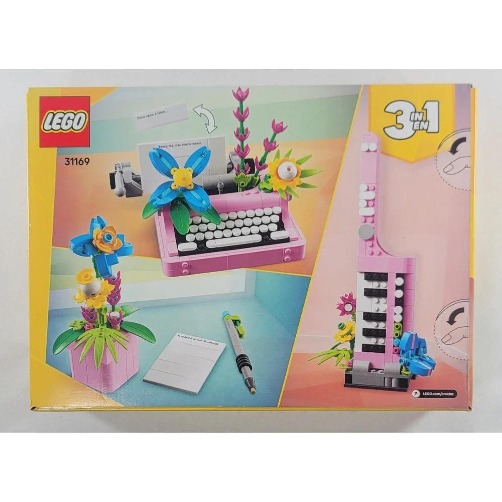 LEGO Creator 3-in-1: Typewriter with Flowers (31169), 363 Pieces, New In Box‎